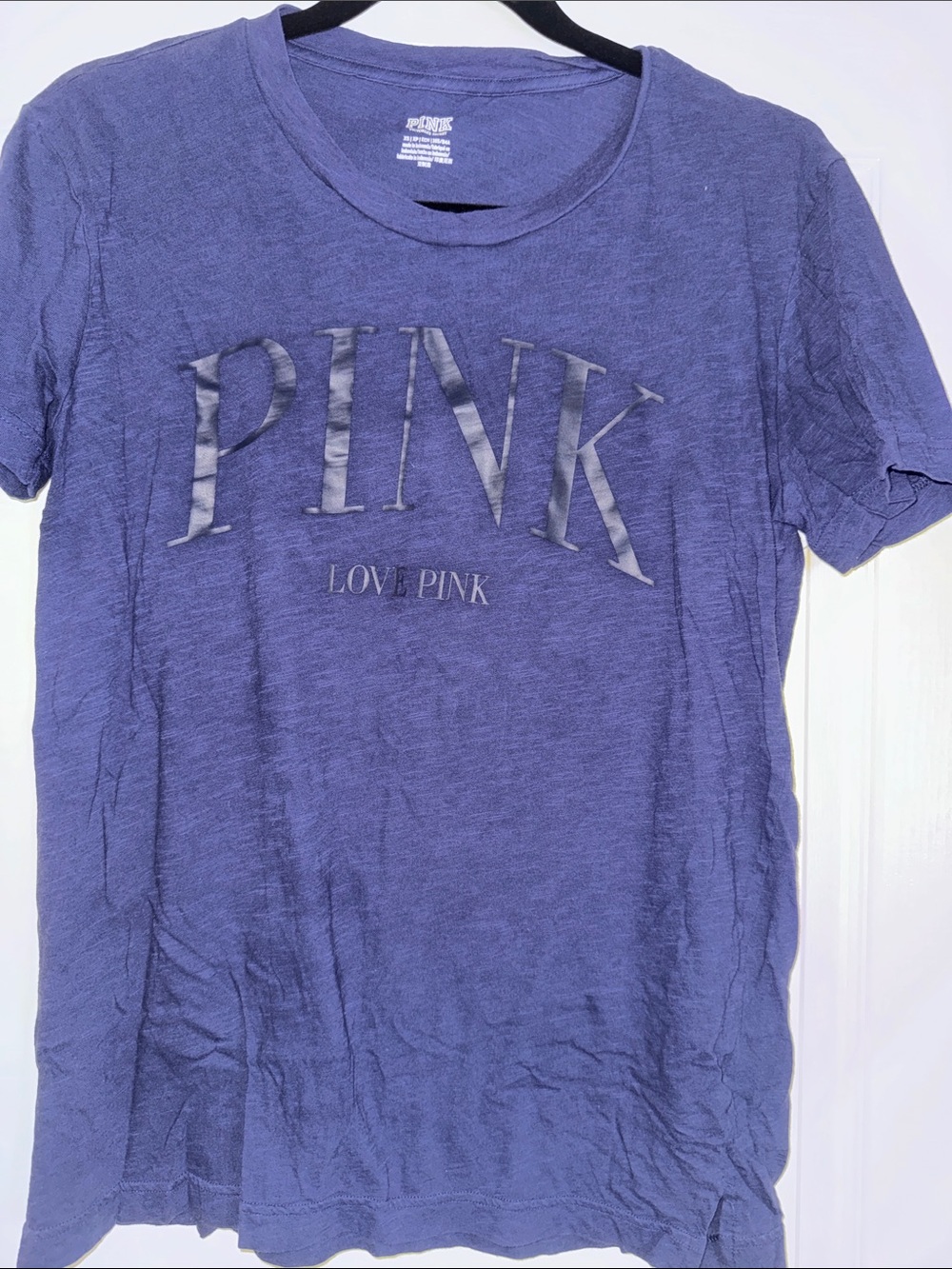 PINK Victoria's Secret Navy Logo Tee